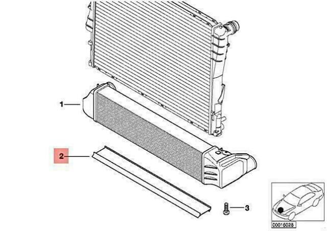 17112246796 TURBO RADYATR ALT PLASTK E46 ORJNAL BMW