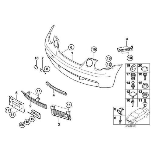 51117895215 N TAMPON PLAKALIK E46 COMPACT ORJNAL BMW